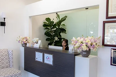 Front Desk Reception Area Tan Khuu DDS