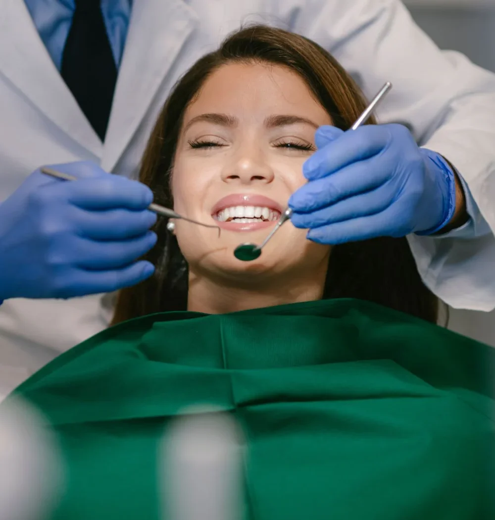 Woman Smiling With Dental Bridge
