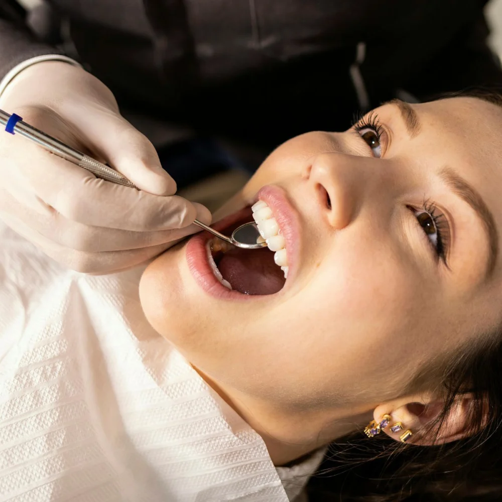 woman in dental chair